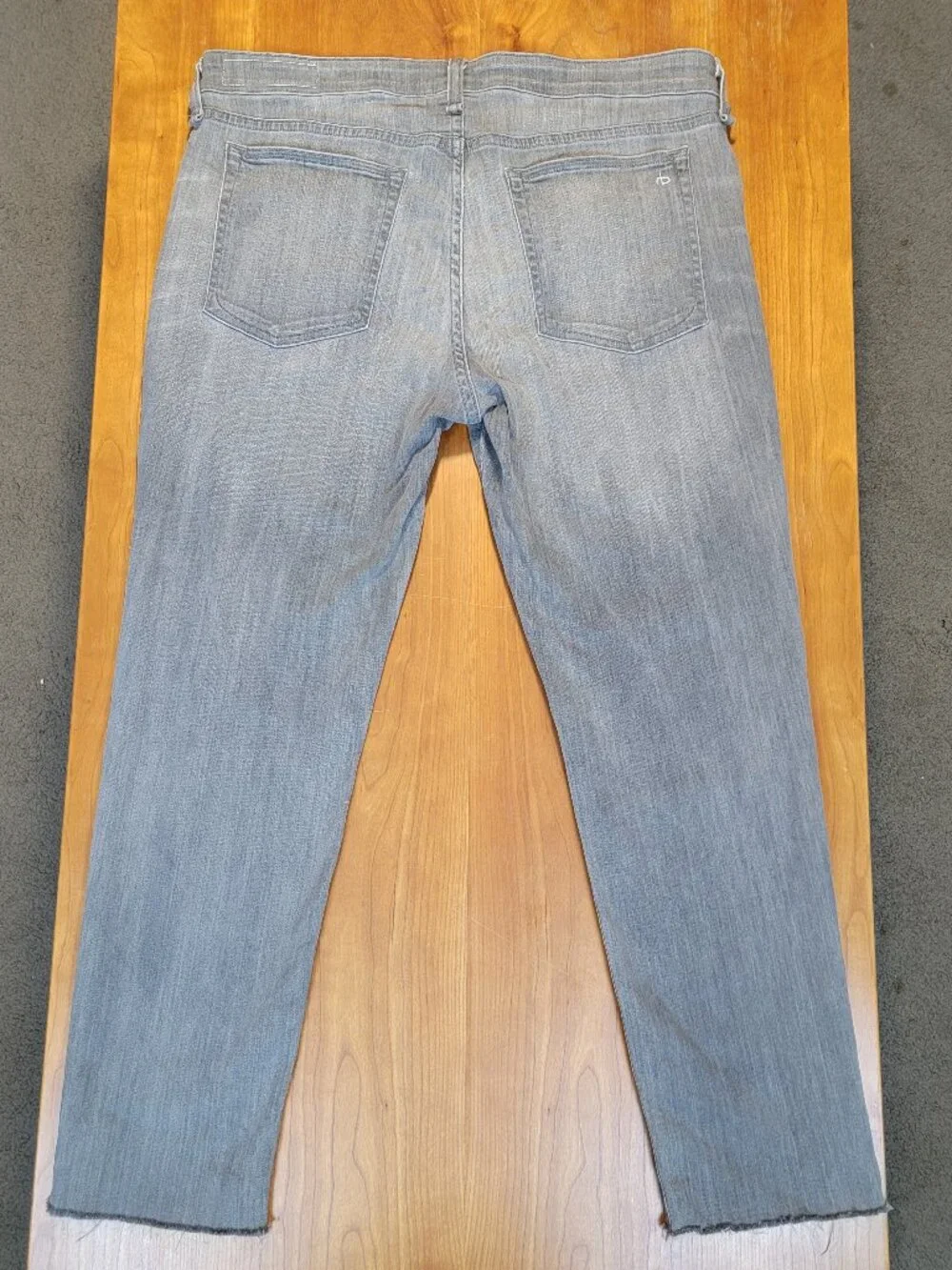 Rag & Bone Dre Low Rise Ankle Slim Boyfriend Jeans Grey - 31